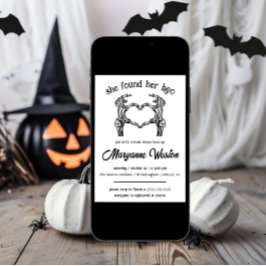 彼女は恋人を見つけた!ハロウィン・ウェディング・シャワー 招待状