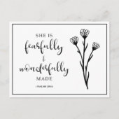 彼女は恐ろしく素晴らしく作られたプサルムス引用文 ポストカード (正面)