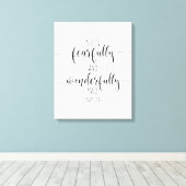 彼女は恐ろしく、素晴らしく作られている, Psalm 139:1 キャンバスプリント (インサイチュ (ウッドフロア))