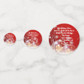 彼女は息子のパーティー紙吹雪クリスマスを持つ コンフェッティ (裏面)