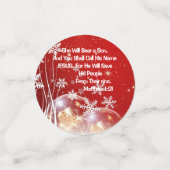 彼女は息子のパーティー紙吹雪クリスマスを持つ コンフェッティ (スモール正面)