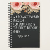 彼女は悪いニュースを恐れていない詩篇112:7引用文 プランナー手帳 (正面)
