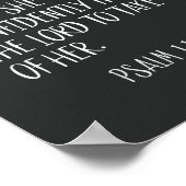 彼女は悪いニュースを恐れていない詩篇112:7引用文 ポスター (角)