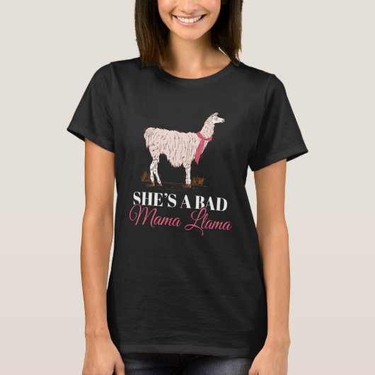 彼女は悪いママのラマ Tシャツ (正面)