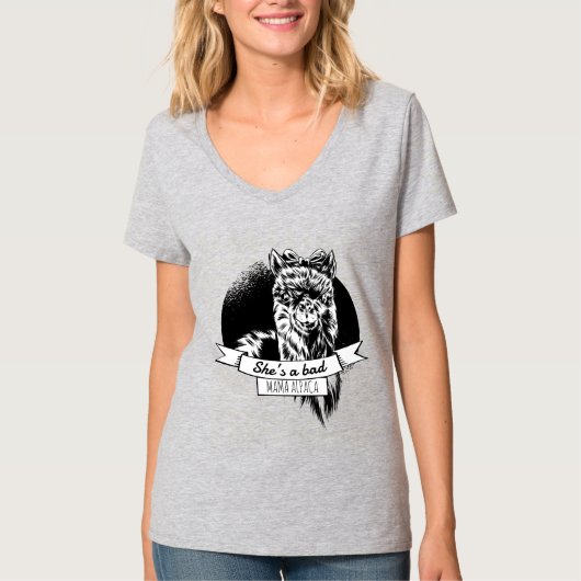 彼女は悪いママアルパカ Tシャツ (正面)
