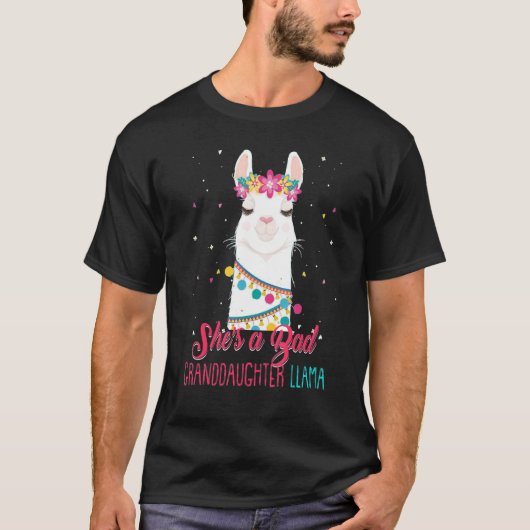 彼女は悪い孫娘ラマ母 Tシャツ (正面)