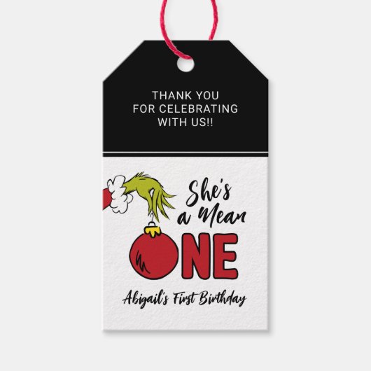 彼女は意地悪だ |グラインチ誕生日優先 ギフトタグ (正面)