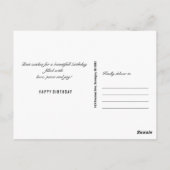 彼女は愛する人生を金ゴールド箔でフェイクデザイン ポストカード (裏面)