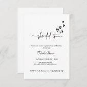 彼女は感謝のお祝いシンプルを称えて行った 招待状 (正面/裏面)