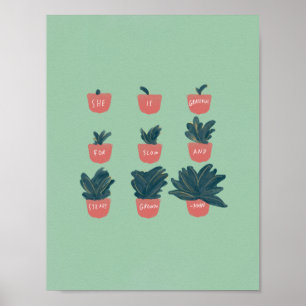 「彼女は成長が遅く着実に続いていることに感謝している」 ポスター