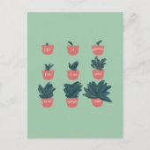 「彼女は成長が遅く着実に続いていることに感謝している」 ポストカード (正面)