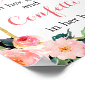 彼女は手にカクテルを髪には色紙を飾っていた ポスター (角)