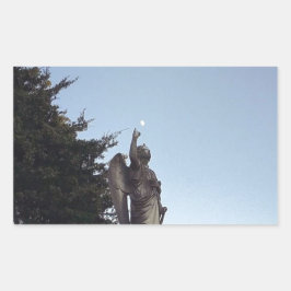 彼女は手得の中の月だ。 長方形シール