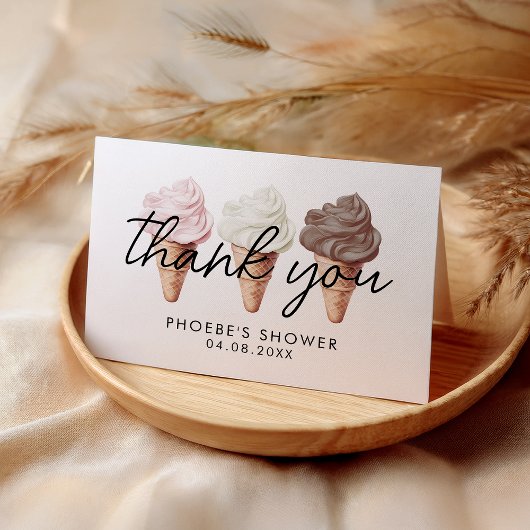 彼女は折り畳まれたスコップブライダルシャワーだ サンキューカード