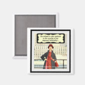 「彼女は拒否した」レトロ磁石 マグネット (正面/裏面)