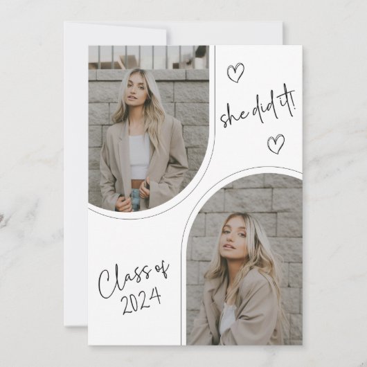 彼女は招待状を卒業した 招待状 (正面)