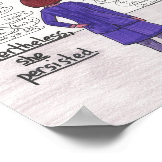 彼女は持続（子供フリー） 8.5x11 ポスター (角)