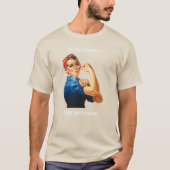 "彼女は持続" Vネック – 男性 Tシャツ (正面)