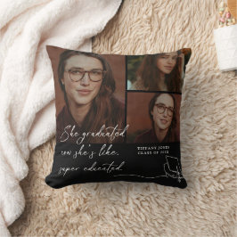 彼女は教育すごいを受けた写真卒業 クッション