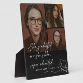 彼女は教育すごいを受けた写真卒業 フォトプラーク (側面)