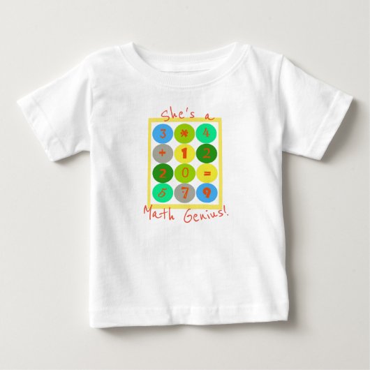 彼女は数学の天才よちよち歩きのトップ ベビーTシャツ (正面)