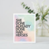 彼女は既にハーセスドラッグのレース葉書を行った ポストカード (スタンド正面)