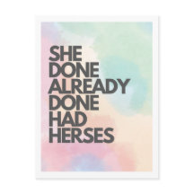 彼女は既にハーセスドラッグのレース葉書を行った