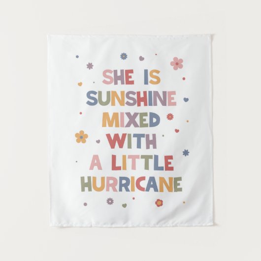 彼女は日光に少しハリケーンが混ざっている タペストリー (正面)