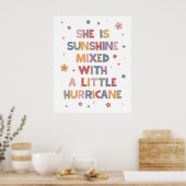 彼女は日光に少しハリケーンが混ざっている ポスター (キッチン)