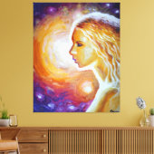 彼女は星を見ている キャンバスプリント (インサイチュ (リビング))