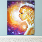 彼女は星を見ている キャンバスプリント (インサイチュ (ウッドフロア))