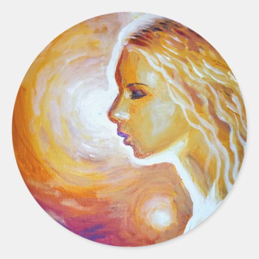 彼女は星を見ている ラウンドシール (正面)