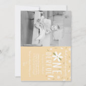 彼女は最初の誕生日サンキューカード 案内状 (正面)