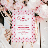 彼女は最高のチェリー ベイビー ガール シャワーの招待状 招待状