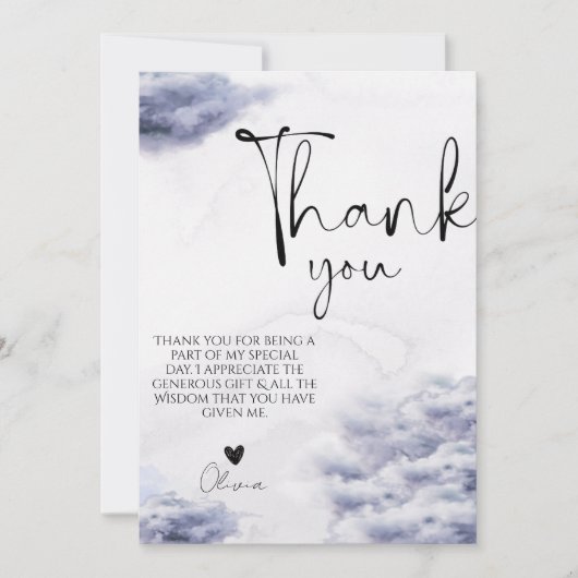 彼女は最高の状態の結婚前パーティー サンキューカード (正面)