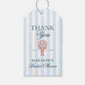 彼女は最高の獲物！ロブスターのブライダルシャワーパーティ ギフトタグ (正面)