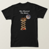 彼女は月が欲しかった ブラックTシャツ Tシャツ (デザイン裏面)
