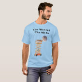 彼女は月の男性用ベーシックTシャツが欲しかった Tシャツ (正面フル)