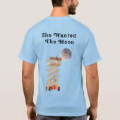 彼女は月の男性用ベーシックTシャツが欲しかった Tシャツ (裏面)