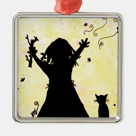 彼女は月の魔法の夢を見ます メタルオーナメント (正面)