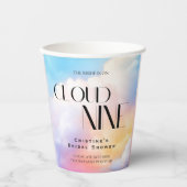 彼女は有頂天 　カラフルなパステルカラーのブライズシャワー 紙コップ (正面)