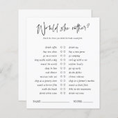 彼女は望む |ブライダルシャワーミニマルゲーム (正面/裏面)