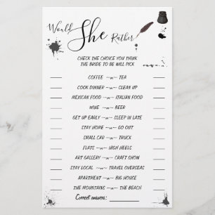 彼女は望む Pen & Inkwell Showerゲームカード チラシ