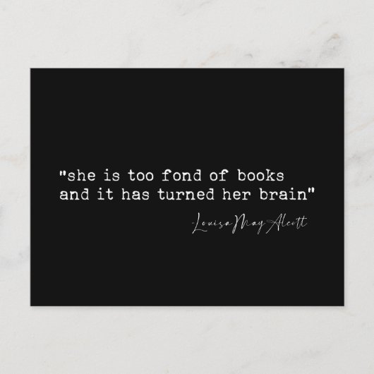 彼女は本が好きすぎるリトル・ウィメンズ・引用文 ポストカード (正面)