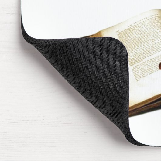 "彼女は本"の-引用文か古書が余りに好きです+上がりました マウスパッド (コーナー)