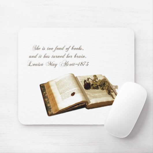 "彼女は本"の-引用文か古書が余りに好きです+上がりました マウスパッド (マウス)