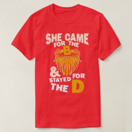 彼女は来Bに行き、Dベアに行おもしろいった Tシャツ (デザイン正面)