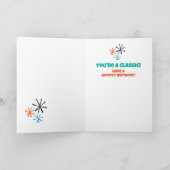 彼女は歳ではない、彼女は世紀半ばモダンの誕生日 カード (内部)