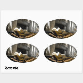 彼女は残っている 楕円形シール (シート)