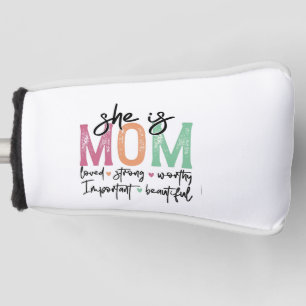 彼女は母である：愛され、強く、価値があり、重要な、ボー ゴルフヘッドカバー